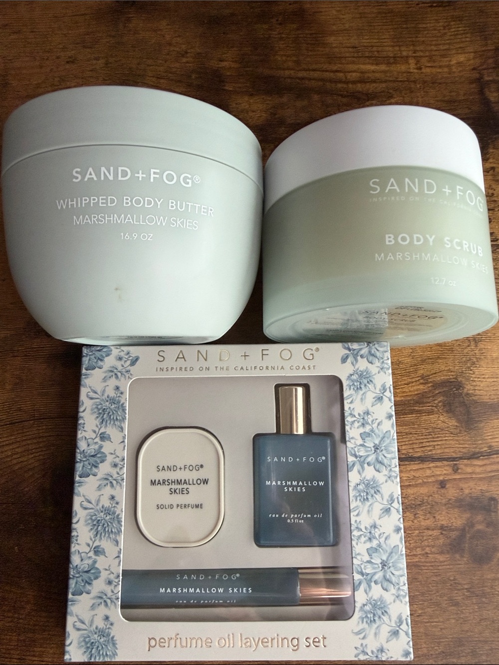 SAND+FOG Marshmallow Skies Body Care Set - Soft Mint